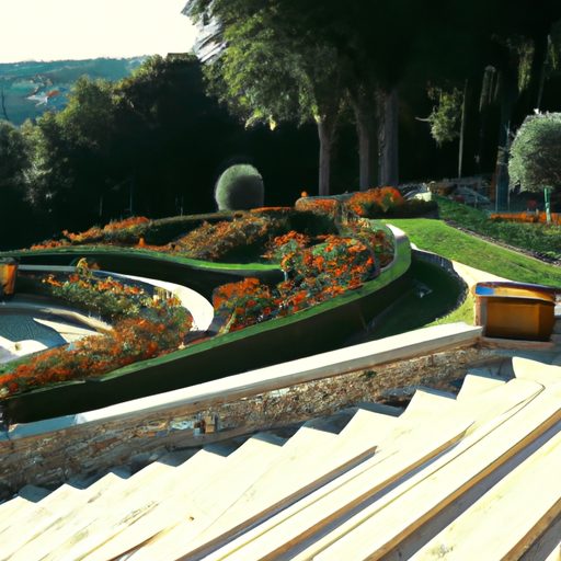Sistemazione di giardini in pendio a Perugia
