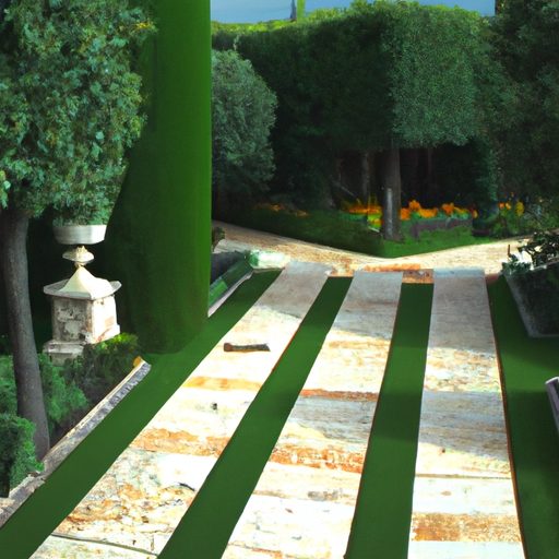 Creazione di percorsi pedonali nel giardino a Perugia